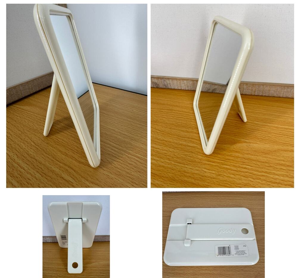 Vintage 1996 Goody beauty vanity mirror easel back travel compact rectangular